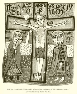 Miniatyr hentet fra et missal fra begynnelsen av det ellevte århundre av French School
