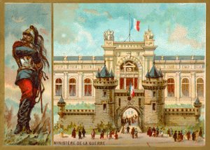 Krigsdepartementet, Paris (chromolitho) av French School