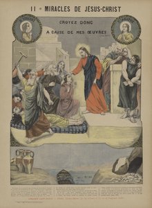 Jesu Kristi mirakler (fargelitografi) av French School