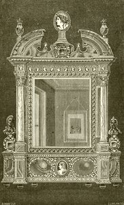 Speil av Mary de Medici av French School