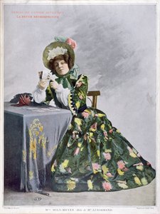 Mlle Mily-Meyer i rollen som Mlle Le Normand, 1899 (typogravure) av French School
