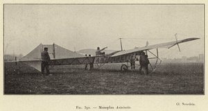 Monoplan Antoinette (gravering) av French School