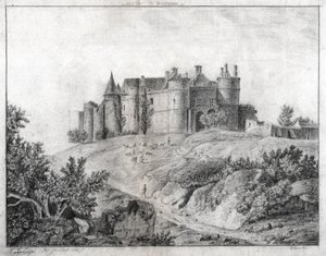 Montargis slott. (tegning av French School