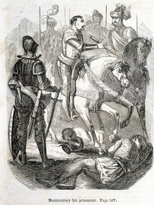 Montmorency ble tatt til fange i Pavie (1525) - i «Histoire de France» av L.-P. Anquetil av French School
