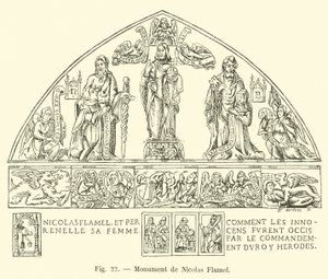 Monument til Nicolas Flamel av French School