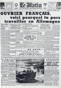 Morgenjournal nr. 21311 av 20. oktober 1942: The Sto - Obligatorisk Arbeidstjeneste - Hvorfor gå på jobb i Tyskland - av French School