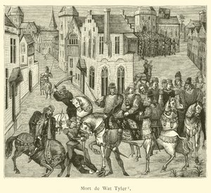 Mort de Wat Tyler (gravering) av French School