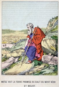 Moses ser det lovede landet fra toppen av Nebo-fjellet og dør - i "" Moses