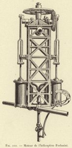 Forlanini helikoptermotor (gravering) av French School