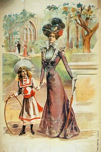 Mor og datter på tur av French School