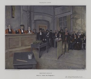 Mounet-Sully i "Greve des Forgerons" (farge litho) av French School