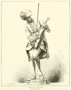 Mozart-barn, Statue av M Barrias (gravering) av French School
