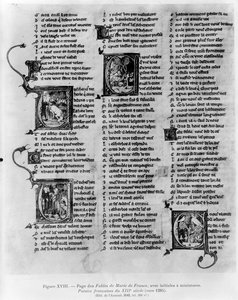 Ms.3142 fol.266 Fables av Marie de France (fl. 1100-tallet), fra en antologi med franske dikt, ca. 1280-90 av French School