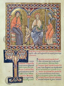 Ms 1041 f.1v Grammatikk, dialekt og retorikk fra Satyricon av Martianus Capella, ca. 1200 av French School