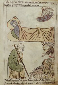 Ms 108 fol.168 Fødselen, fra en bibel av French School