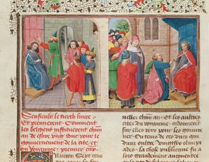 Ms 149 t.1 fol.108v Hvordan belgierne velger en hertug, fra Histoire des Nobles Princes de Hainaut, av Jacques de Guise av French School
