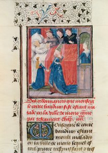 Ms 149 t.3 fol.163 Endelig sykdom hos grev Baldwin V av Hainault av French School