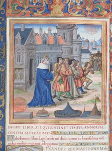 Fru 1581 f. 228 Illustrasjon fra bok XII (Fra Alexander den stores død til Judas Maccabaeus