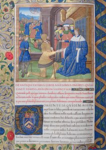 Fru 1581 f. 897v Illustrasjon fra bok XX (Fra prokuratoren Fadus til Florus), kapittel 1 av jødenes antikviteter (Antiquitates Judaicae) av Flavius Josephus - Hvordan etter Agrippas død, av French School