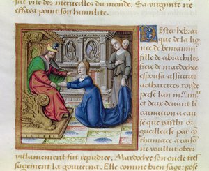 Ms 17 Esther, fra Lives of Famous Women, ca. 1505 av French School