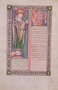 Ms 186 Fol.2v Pierre Lombard biskop av Paris, fra Book of Four Sentences (Book of Sentences), ca. 1160 av French School