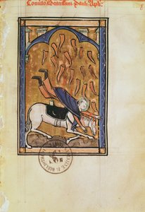 Ms 2689 fol.8r The Conversion of St. Paul, fra Psalter of the Abbey of St. Elizabeth de Genlis av French School