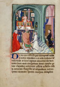 Ms 3-1954 fol.253v St. Gregory-messen fra en timebok, laget for Phillipe Le Hardi, hertugen av Burgund av French School
