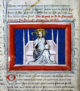 Ms 314 Gud i Majestet, fra Bible des Grands Augustins av French School
