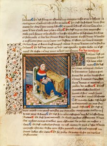Ms 316 fol.3 A Philosopher at his Desk, fra Les Dits Moraux des Philosophes av French School