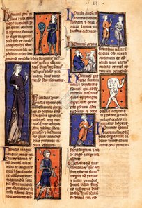 Ms 320 Fol.46r Monsters, fra 'De Natura rerum' av Thomas van Cantimpre (1201-72) (vellum) av French School