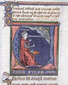 Ms 3469 Illumination from the Physics av Aristoteles (384-322 f.Kr.) av French School