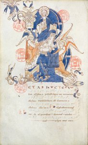 Ms 384 Christ in Glory, side fra Antiphonary of Saint-Denis av French School