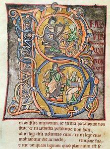 Ms 3 fol.255 Historikert initial 