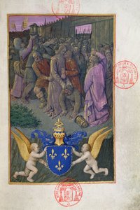 Ms 473 Judas kysser Kristus, miniatyr fra D