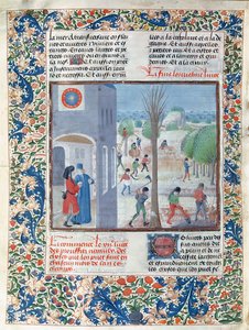 Ms 5064 f.299v Yrker for hver måned i året, illustrasjon fra Le Livre des Prouffitz Champestres av Pietro de Crescenzi (1230-132021) av French School