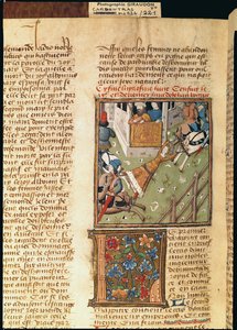 Ms 622 fol.221v The Torture of Brunhilda from Des Hommes Illustres, c.1460