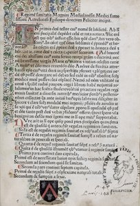 Ms 6310 Første side fra Regimen Sanitatis, 1483 av French School