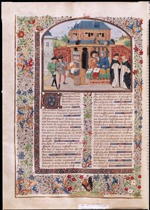 Ms 927 Fol.127v The Three Kinds of Friendship, from Ethics, Politics and Economics av Aristoteles (384-322 f.Kr.) av French School