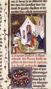 Fr 598 f.97 Prostituerte med klienter, fra Des Claires et Nobles Femmes, av Giovanni Boccaccio (1313-75) ca. 1403 av French School