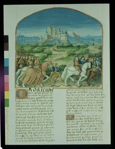 Fr 91 Fol.81v Side fra The Story of Merlin av Robert de Boron, ca. 1482-89 av French School