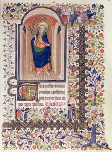 Ms Lat 156b Fol.167 St. Peter, fra Hours of Marguerite dOrleans, c.1426 av French School