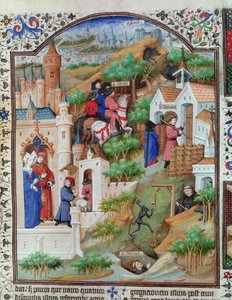 Ms Lat 17294 Fol.438 Scener fra livet til Saint Benedict (ca.480-c.550) fra Breviary of the Duke of Bedford, ca.1424-35 av French School