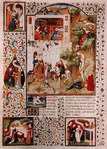 Ms Lat 17294 The Death of St. Edward the Confessor (1003-66) fra Breviary of the Duke of Bedford, ca. 1424-1435 (vellum) av French School