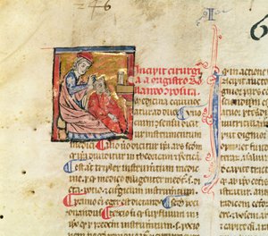 Ms Lat. 7134 fol.1 Trepanation, fra Kirurgi av Maitre Rolandi av French School