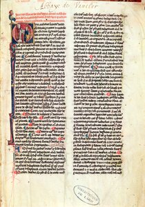 Ms de Vauclair 160 Fol.1 Side fra Somme de Theologie av St. Thomas Aquinas (1225-74) av French School