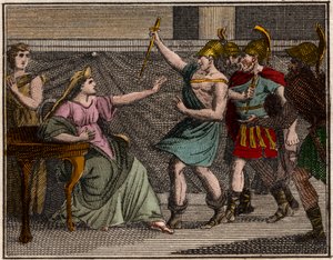 Mordet på Olympias (mor til Alexander Great). av French School
