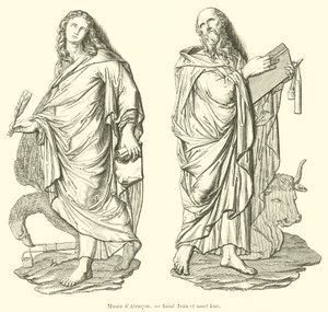 Musee d'Alencon, Saint Jean et saint Luc (gravering) av French School