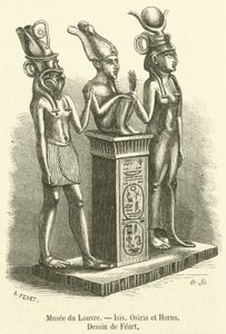 Louvre-museet, Isis, Osiris og Horus (gravering) av French School