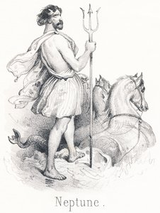 N Neptun: Sønn av Saturn og Rhee Han ble drevet ut av himmelen for å konspirere mot Jupiter av French School