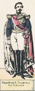 Napoleon 3, keiser, av franskmennene (farget gravering) av French School